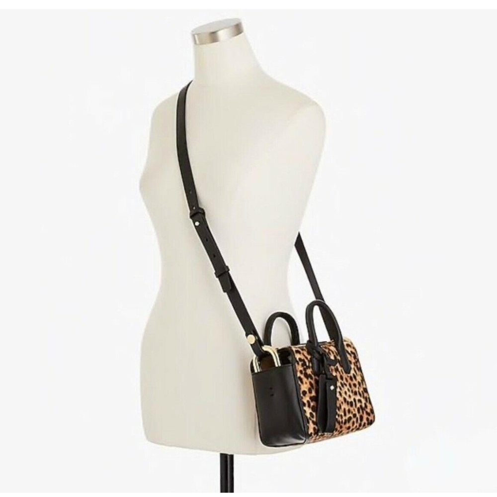 Crew Harper Mini Satchel Crossbody Leopard Calf Hair - Picture 5 of 15